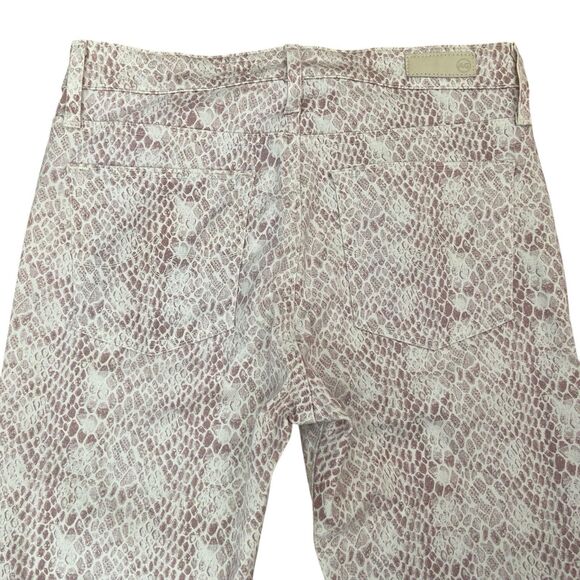 AG Adriano Goldschmied Jeans Women Size 28R Pink Snake The Farrah Skinny Ankle - Picture 4 of 6